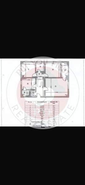 Octavian Goga, apartament 3 camere, decomandat, 79 mp, B8911.